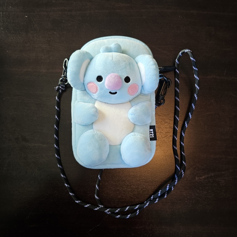 Blue Plush Koala Crossbody Bag
